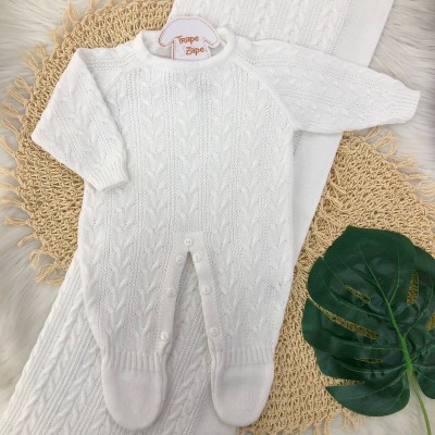   Saída de maternidade Trança- Branco